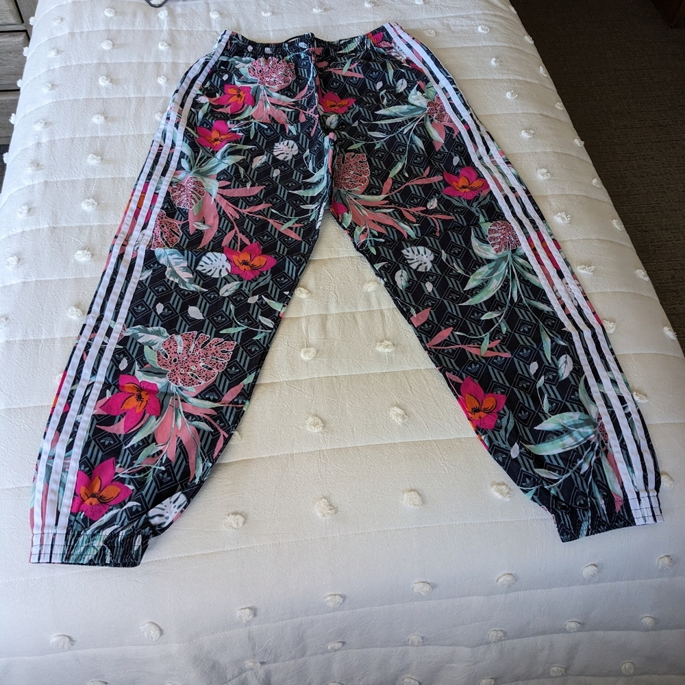 Adidas Original Her Studio London Floral Print Jogger Pants, Multicolor, Sz M
